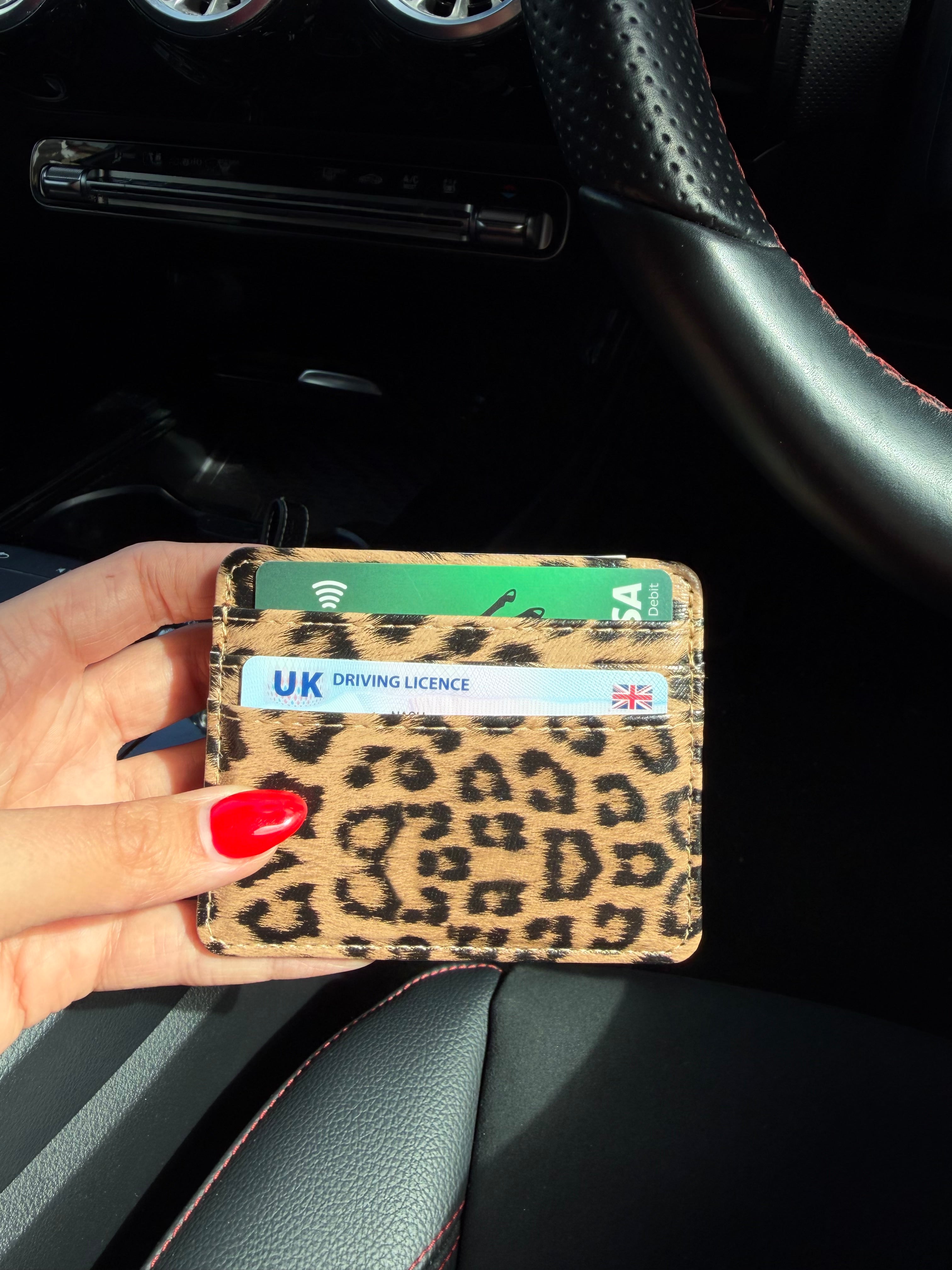 Leopard Print Card Holder