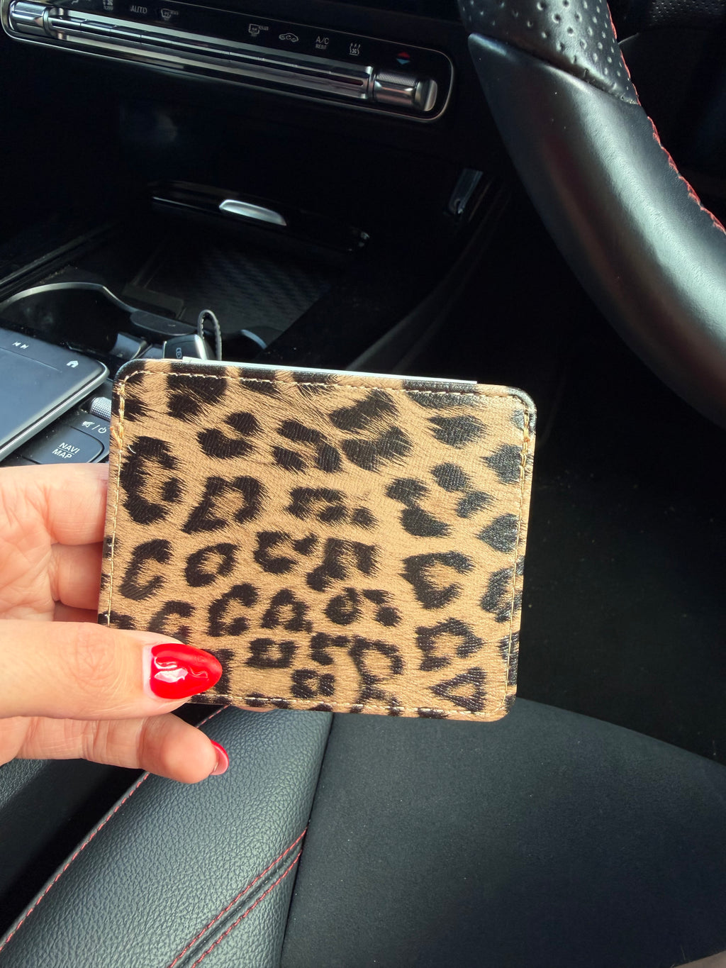 Leopard Print Card Holder