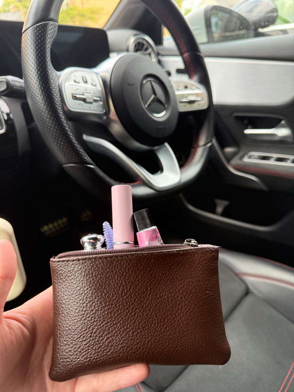 Small Brown Leather Pouch
