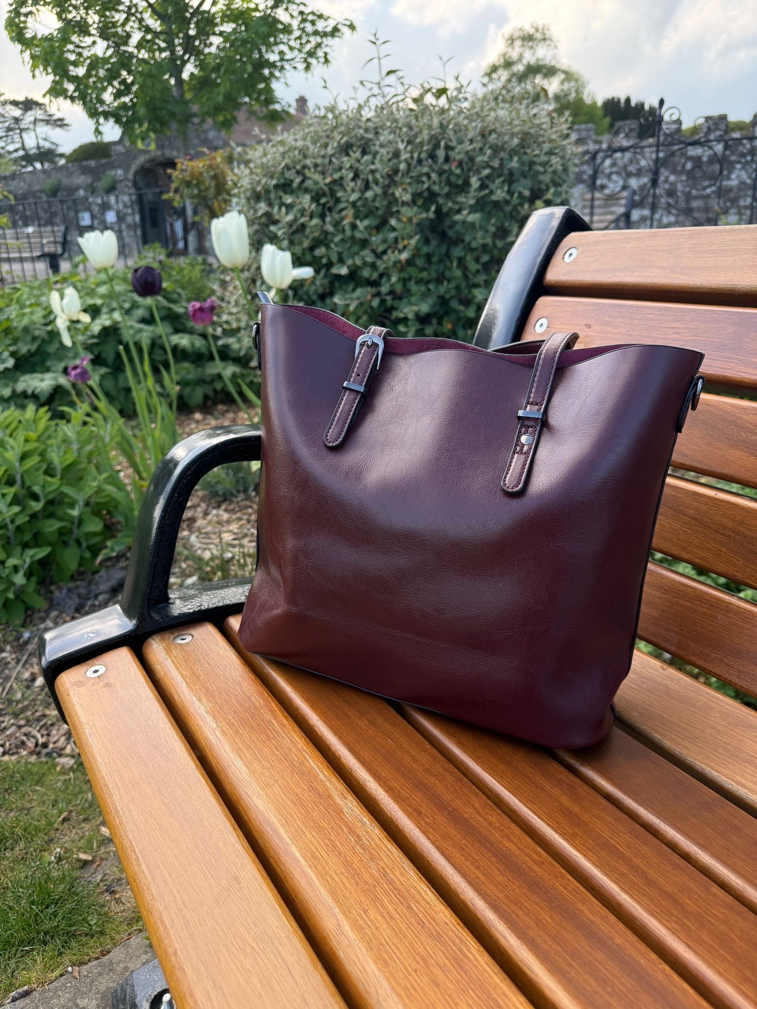 Oil Wax Leather Tote Bag